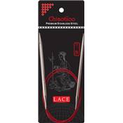 AIGUILLES CIRCULAIRES FIXES METAL CHIAOGOO RED LACE - 80CM - N7.5
