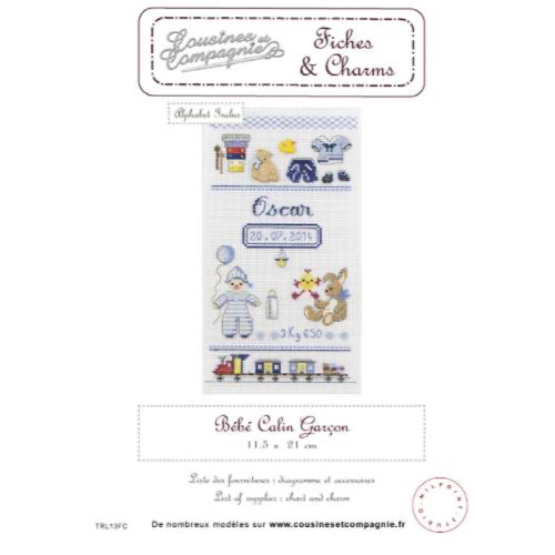 BEBE CALIN GARCON - SEMI-KIT FICHES & CHARMS