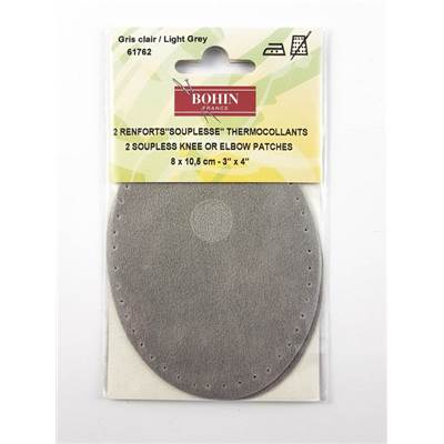 2 RENFORTS SOUPLESSE THERMOCOLLANTS PM 8 X 10.5 CM GRIS CLAIR