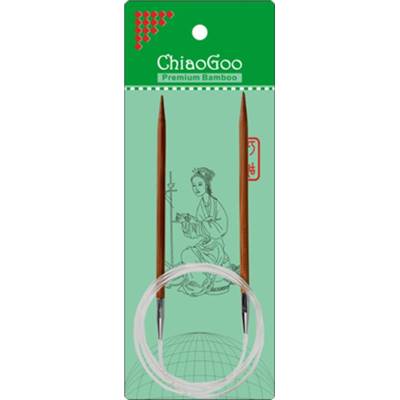 AIGUILLES CIRCULAIRES FIXES BAMBOU CHIAOGOO - 100 CM - N°9