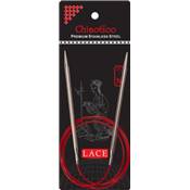 AIGUILLES CIRCULAIRES FIXES METAL CHIAOGOO RED LACE - 120CM - N°9