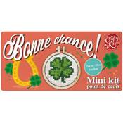 MINI KIT POINT DE CROIX - BONNE CHANCE