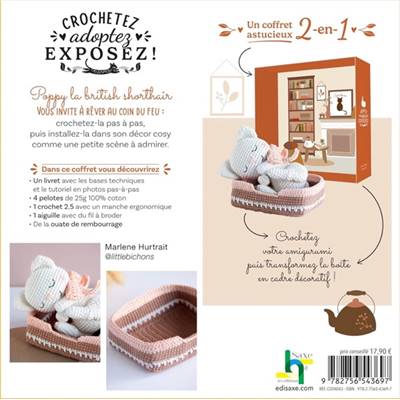 COFFRET CROCHETEZ ADOPTEZ EXPOSEZ ! POPPY LE BRITISH SHORTHAIR