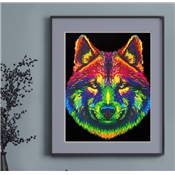 KIT BRODERIE DIAMANT NEON NOIR - WOLF