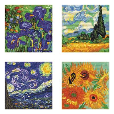 KIT BRODERIE DIAMANT MINI DOTZ - VAN GOGH QUARTET - PACK DE 4 