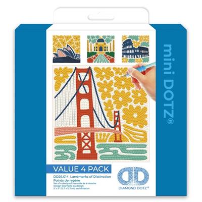 KIT BRODERIE DIAMANT MINI DOTZ - MONUMENTS DE DISTINCTION -PACK DE 4 