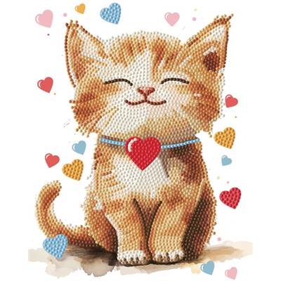 KIT BRODERIE DIAMANT DOTZ - DARLING KITTY AVEC CADRE