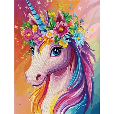 KIT BRODERIE DIAMANT DOTZ - UNICORN PRINCESS AVEC CADRE