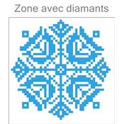 KIT BRODERIE DIAMANT COUSSIN NOEL - LE FLOCON DE NEIGE 