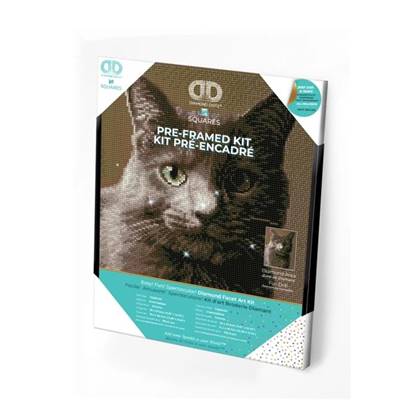 KIT BRODERIE DIAMANT SQUARES - SMOKEY - PRE-ENCADRE