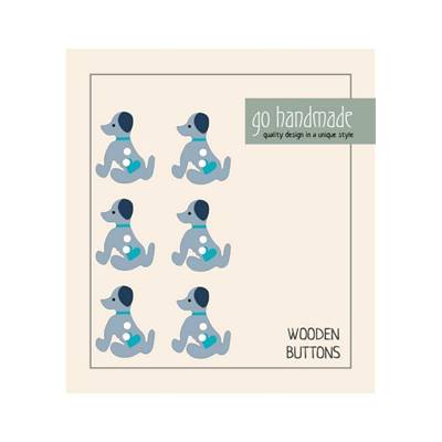 CARTE 6 BOUTONS BOIS - LAVABLES - MULLE LE CHIOT