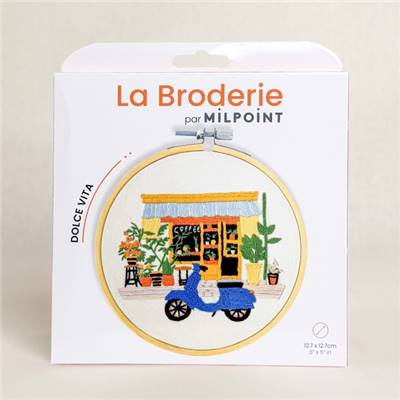 KIT BRODERIE AVEC TAMBOUR 15 CM - DOLCE VITA