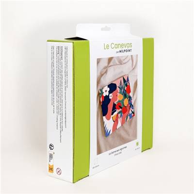 KIT CANEVAS COMPLET - DESSIN 30 X 30 CM - LA DAME AUX AGRUMES