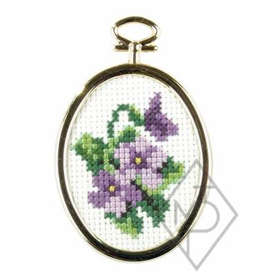 KIT PT COMPTE 5,5 X 7 CM + CADRE - VIOLETTE