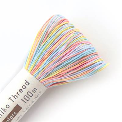 FIL SASHIKO DEGRADE - COL 305 - MULTICOLORE - LOT 3 ECH. DE 100 M