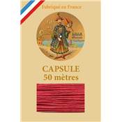 FIL DE LIN GLACE ROUGE VIF - BOITE 10 CAPSULES N°40 DE 50 M