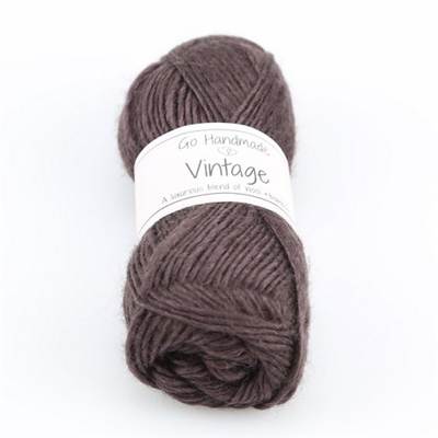 FIL A TRICOTER GOHANDMADE VINTAGE - MARRON FONCE - PELOTE 25 G