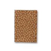 COUPON TISSU 50X55 JAP FLEURS FOND MOUTARDE
