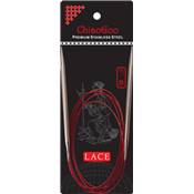 AIGUILLES CIRCULAIRES FIXES METAL CHIAOGOO RED LACE - 150CM - N°5.5