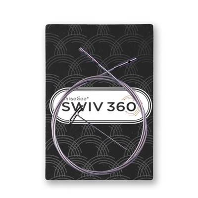 LOT DE 3 CABLES INTERCHANG. CHIAOGOO SWIV360 SILVER SMALL (S) - 5CM