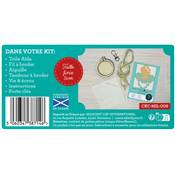 MINI KIT POINT DE CROIX - BIENVENUE AU MONDE ! - TURQUOISE