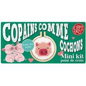 MINI KIT POINT DE CROIX - COPAINS COMME COCHONS