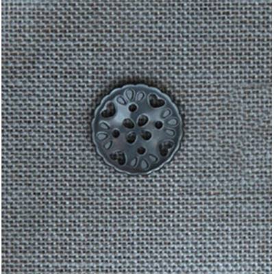 LOT 10 BOUTONS DENTELLE - 18 MM - GRIS