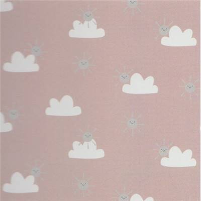 TISSU SOLEIL -100% COTON - 110 CM -ROSE -p de 4 m env.