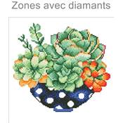 KIT DIAMOND ART INTERMEDIAIRE - POT DE SUCCULENTES