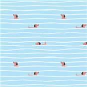 TISSU DASHWOOD STUDIO - PUPPY POOL PARTY 2317 - COTON - 110 CM