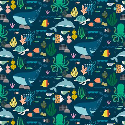 TISSU DASHWOOD STUDIO - SAVE THE PLANET 2443 - COTON - 110 CM