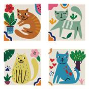 KIT BRODERIE DIAMANT MINI DOTZ - I LOVE CATS - PACK 4 DESSINS