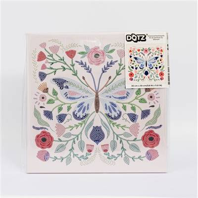 KIT BRODERIE DIAMANT DOTZ - FLORAL FLUTTER AVEC CADRE
