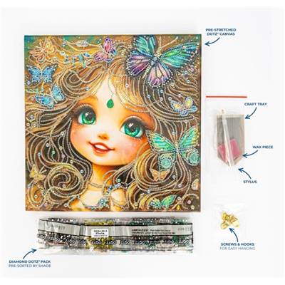 KIT BRODERIE DIAMANT DOTZ - PIXIE AVEC CADRE
