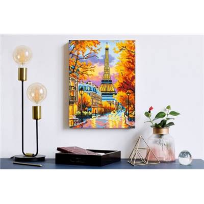 KIT BRODERIE DIAMANT DOTZ - EIFFEL'S AUTUMN GLOW AVEC CADRE
