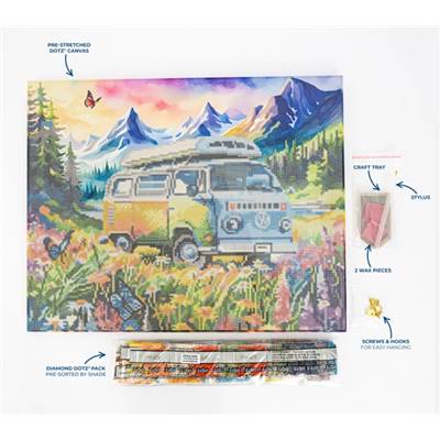 KIT BRODERIE DIAMANT DOTZ - COUNTRYSIDE JOURNEY AVEC CADRE