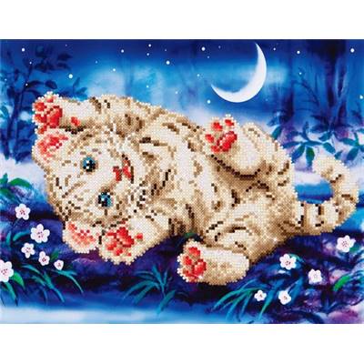 KIT BRODERIE DIAMANT - BEBE TIGRE ROLY POLY