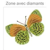 KIT BRODERIE DIAMANT - FLEURS ET PAPILLON TERRE