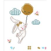 KIT BRODERIE DIAMANT - LE LAPIN AU BALLON 