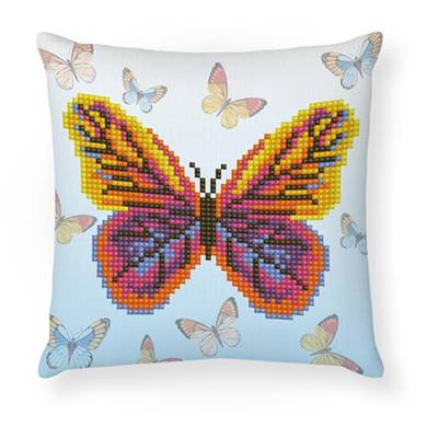 KIT BRODERIE DIAMANT COUSSIN - PETIT PAPILLON