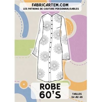 PATRON COUTURE FABRICARTEM - ROBE 60'S