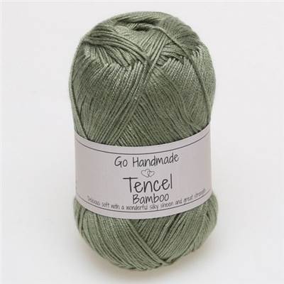 FIL A TRICOTER GOHANDMADE TENCEL - VERT - PELOTE 50 G