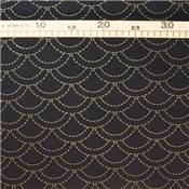 TISSU SASHIKO IMPRIME - 110 CM - COTON - MINI 5 M - COL 9 MARINE