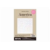 KIT A BRODER SASHIKO WORLD AMERICA SAMPLER SQUARE - TULIP