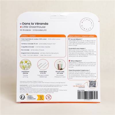 KIT BRODERIE AVEC TAMBOUR 15 CM - DANS LA VERANDA