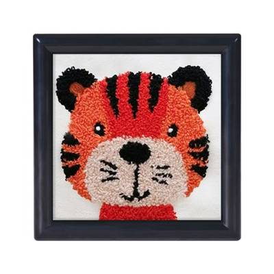 KIT PUNCH NEEDLE LADYBIRD MON COPAIN LE TIGRE - AVEC CADRE