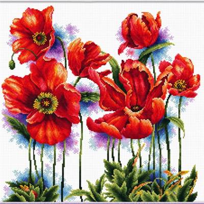 NO COUNT CROSS STITCH - ADORABLES COQUELICOTS