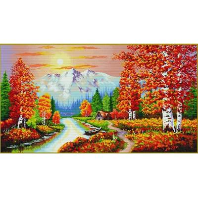 NO COUNT CROSS STITCH - UN FLAMBOYANT COUCHER DE SOLEIL