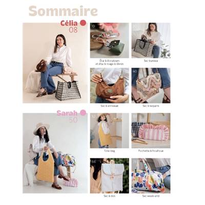 SACS & POCHETTES TENDANCE A COUDRE - 14 SACS 3 POCHETTES