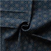 COUPON TISSU 45X55 JAP GRAND GEO INDIGO